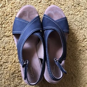 CLARKS WEDGE SANDALS